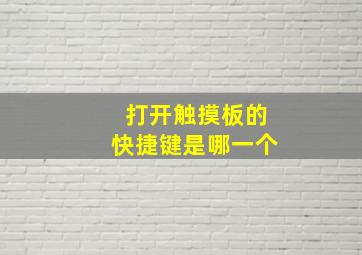 打开触摸板的快捷键是哪一个