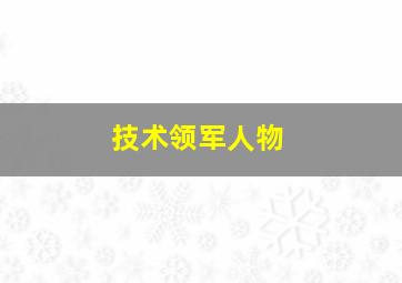 技术领军人物