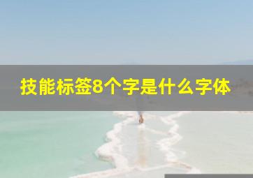 技能标签8个字是什么字体