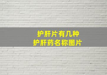 护肝片有几种护肝药名称图片