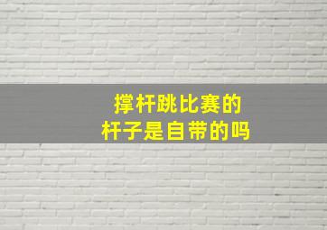 撑杆跳比赛的杆子是自带的吗