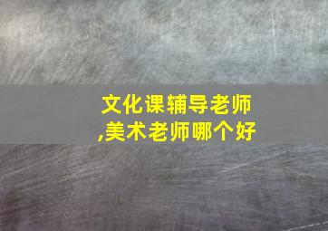 文化课辅导老师,美术老师哪个好