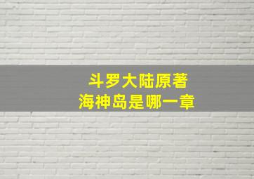 斗罗大陆原著海神岛是哪一章