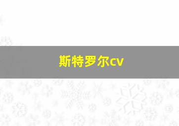 斯特罗尔cv