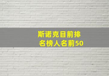 斯诺克目前排名榜人名前50