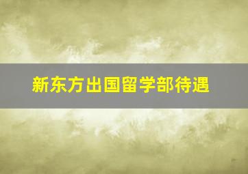 新东方出国留学部待遇