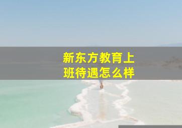 新东方教育上班待遇怎么样