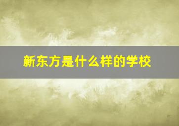 新东方是什么样的学校