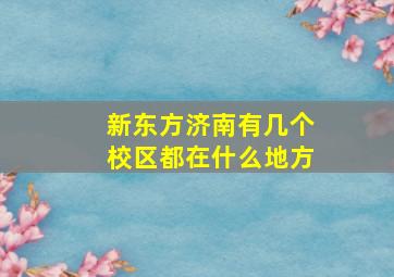 新东方济南有几个校区都在什么地方