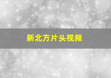 新北方片头视频