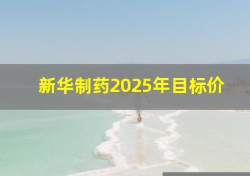 新华制药2025年目标价