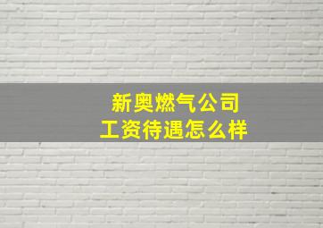 新奥燃气公司工资待遇怎么样