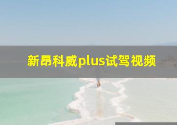 新昂科威plus试驾视频