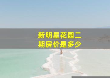 新明星花园二期房价是多少