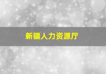 新疆人力资源厅