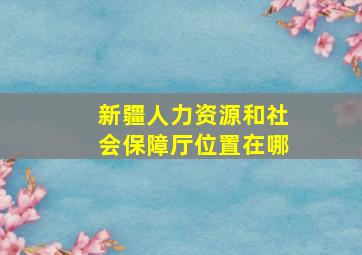 新疆人力资源和社会保障厅位置在哪