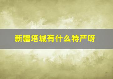 新疆塔城有什么特产呀