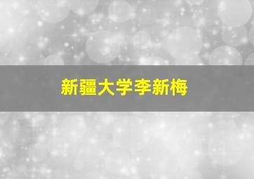 新疆大学李新梅