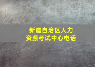 新疆自治区人力资源考试中心电话