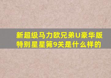 新超级马力欧兄弟U豪华版特别星星笰9关是什么样的