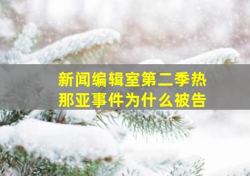 新闻编辑室第二季热那亚事件为什么被告