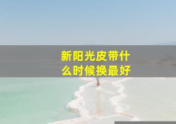 新阳光皮带什么时候换最好