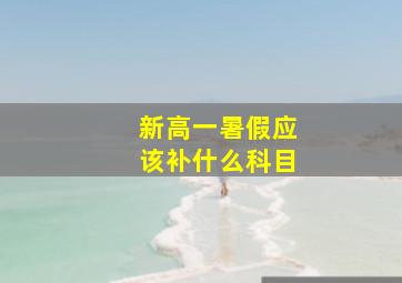 新高一暑假应该补什么科目