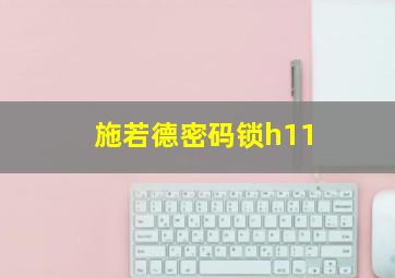 施若德密码锁h11