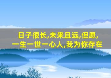 日子很长,未来且远,但愿,一生一世一心人,我为你存在