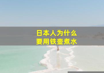 日本人为什么要用铁壶煮水