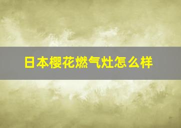 日本樱花燃气灶怎么样