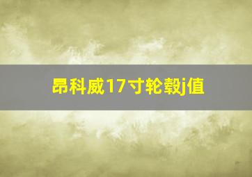 昂科威17寸轮毂j值