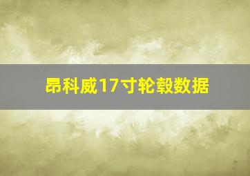 昂科威17寸轮毂数据