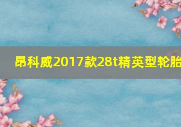 昂科威2017款28t精英型轮胎