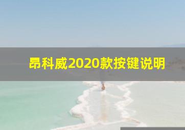 昂科威2020款按键说明