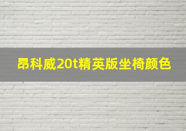 昂科威20t精英版坐椅颜色