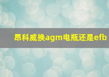 昂科威换agm电瓶还是efb