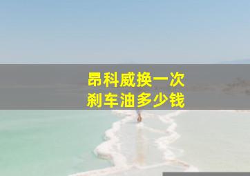 昂科威换一次刹车油多少钱