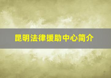 昆明法律援助中心简介