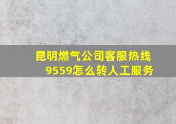 昆明燃气公司客服热线9559怎么转人工服务