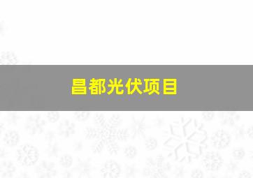 昌都光伏项目