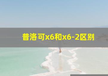 普洛可x6和x6-2区别