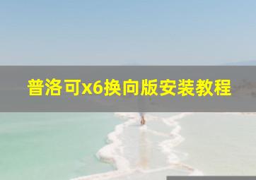 普洛可x6换向版安装教程