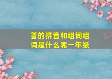 普的拼音和组词组词是什么呢一年级