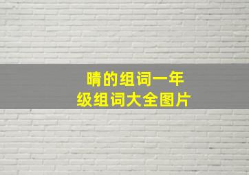 晴的组词一年级组词大全图片