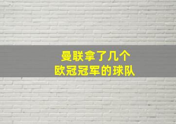 曼联拿了几个欧冠冠军的球队