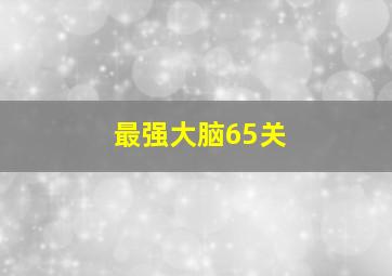 最强大脑65关