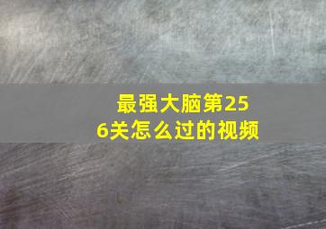 最强大脑第256关怎么过的视频