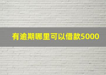 有逾期哪里可以借款5000