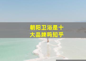 朝阳卫浴是十大品牌吗知乎